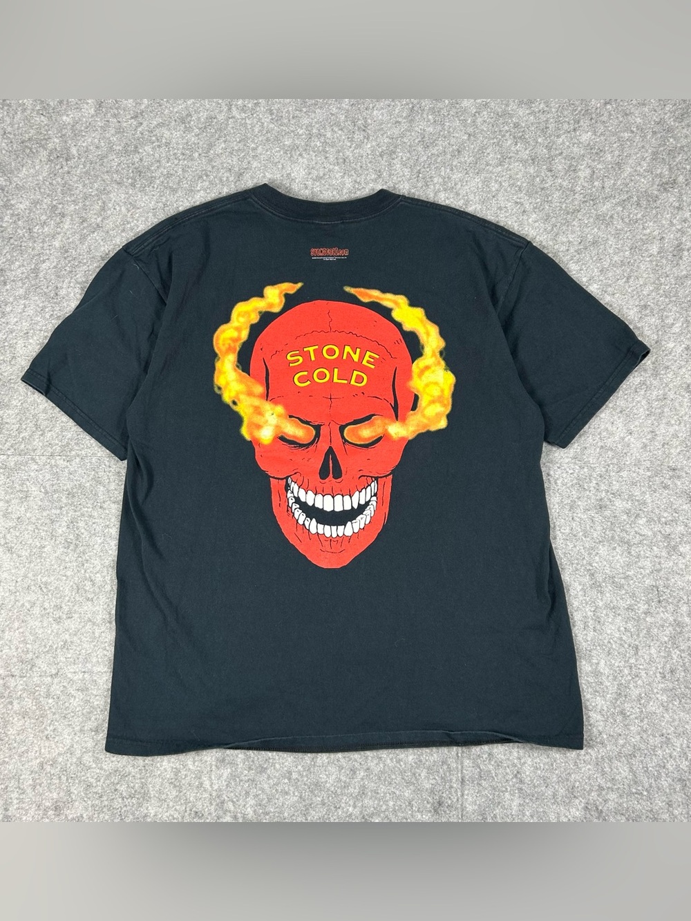 Vintage WWE WWF Stone Cold Steve Austin 3:16 Red Flame Skull T Shirt Size XL